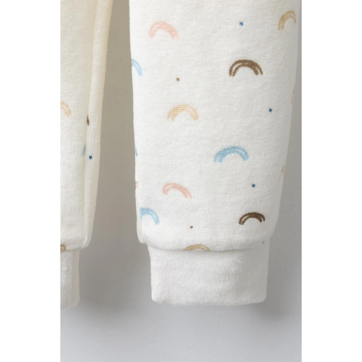 Пижама из велюра радужная 2-6 лет