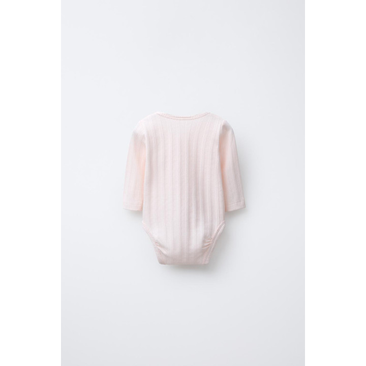 0-6 МЕСЯЦЕВ/ НАБОР ИЗ ТРЕХ БОДИ С ДЛИННЫМИ РУКАВАМИ И ВОРОТНИКОМ КИМОНО