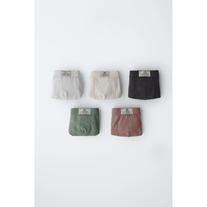 3-6 ЛЕТ/НАБОР ИЗ ПЯТИ ТРУСОВ-БОКСЕРОВ С ЛОГОТИПОМ