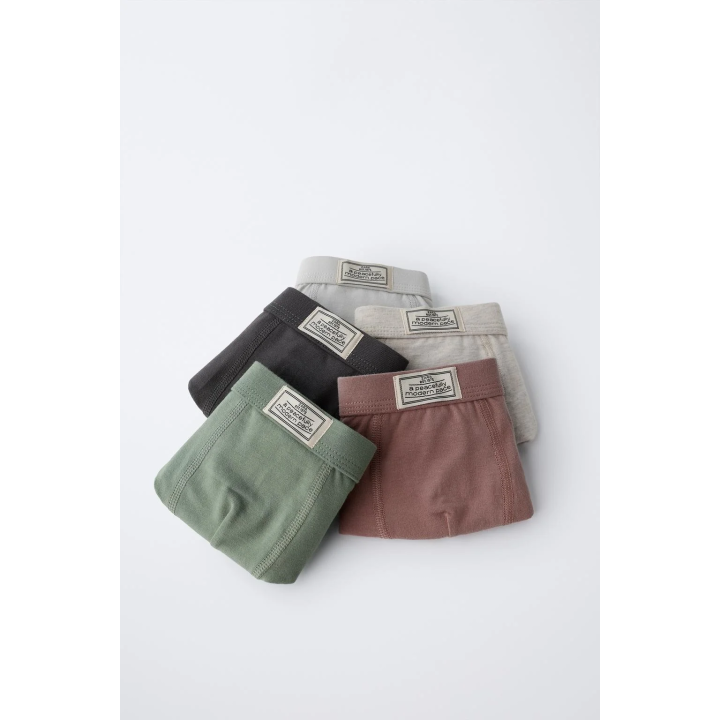 3-6 ЛЕТ/НАБОР ИЗ ПЯТИ ТРУСОВ-БОКСЕРОВ С ЛОГОТИПОМ