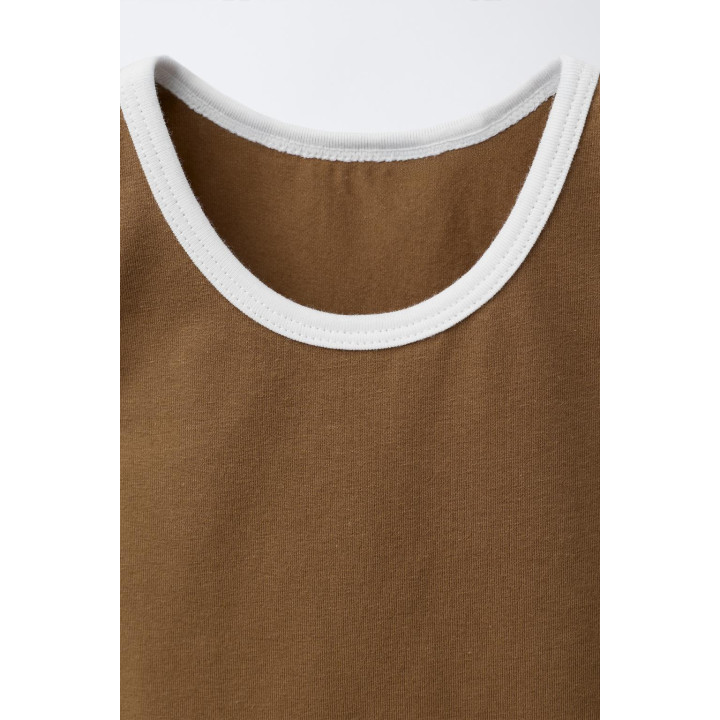 НАБОР ИЗ ТРЕХ ОДНОТОННЫХ МАЕК С ОТДЕЛКОЙ