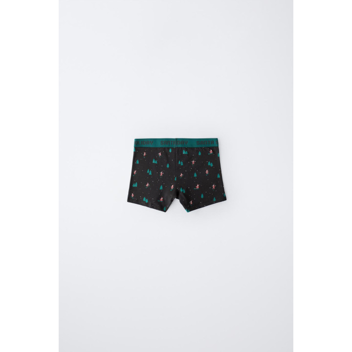 Набор из трех трусов с изображением санты и снеговика для возраста 6-14 лет