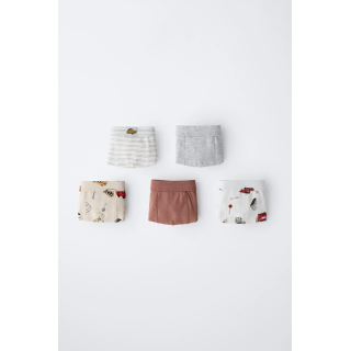 3-6 ЛЕТ/НАБОР ИЗ ПЯТИ ТРУСОВ-БОКСЕРОВ С МАШИНКАМИ