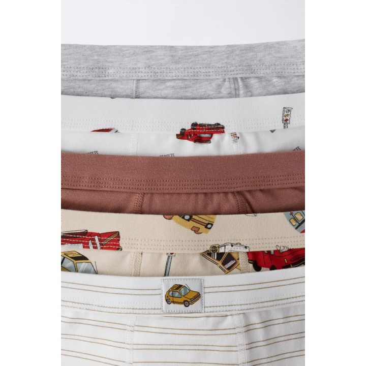 3-6 ЛЕТ/НАБОР ИЗ ПЯТИ ТРУСОВ-БОКСЕРОВ С МАШИНКАМИ