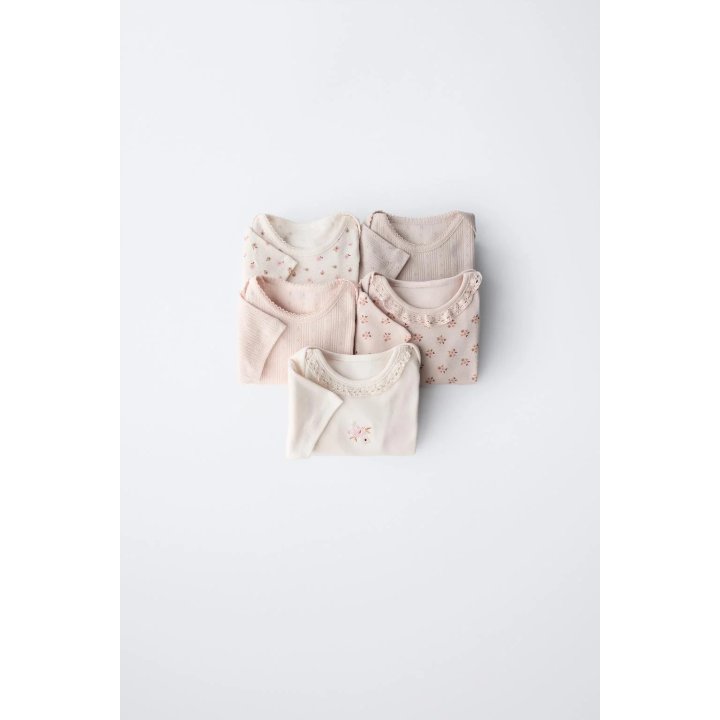 НАБОР ИЗ ПЯТИ БОДИ С ЦВЕТОЧНЫМ ПРИНТОМ