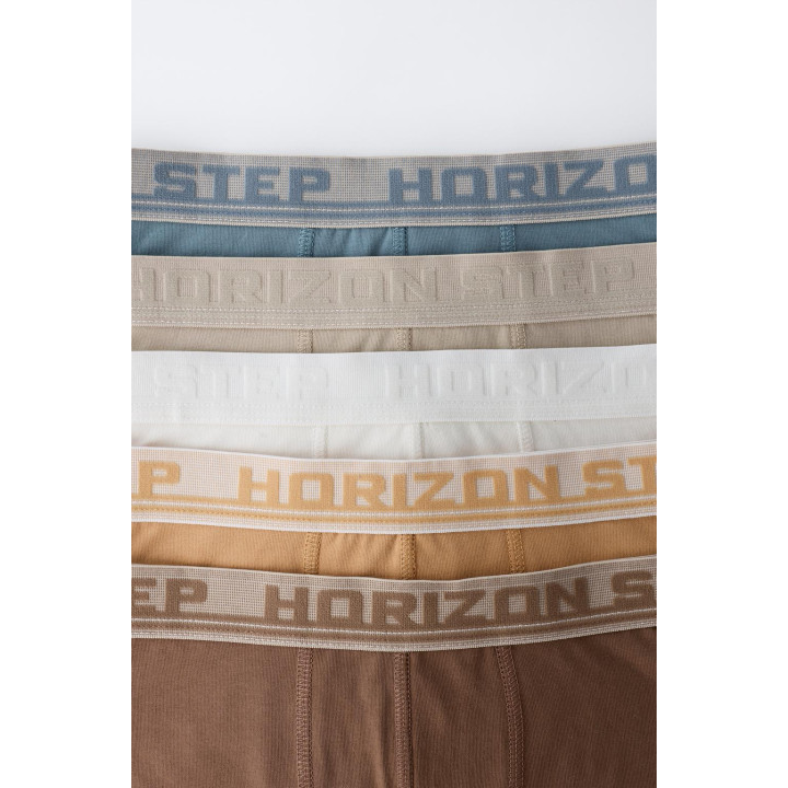 6-14 ЛЕТ/НАБОР ИЗ ПЯТИ ТРУСОВ-БОКСЕРОВ С ТИСНЕНЫМ ТЕКСТОМ