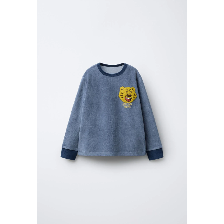 1 1/2-6 YEARS/ STRIPED TIGER VELOUR PYJAMAS