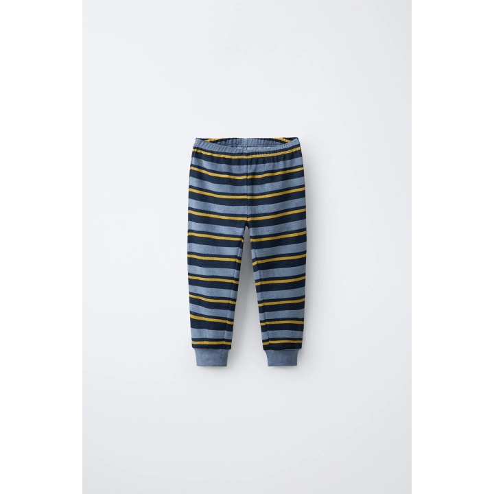 1 1/2-6 YEARS/ STRIPED TIGER VELOUR PYJAMAS