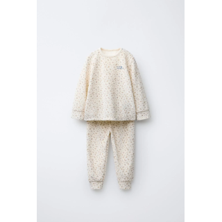 1 1/2-6 YEARS/ FLORAL VELOUR PYJAMAS