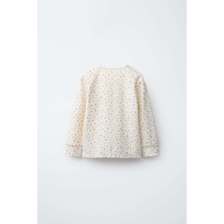 1 1/2-6 YEARS/ FLORAL VELOUR PYJAMAS