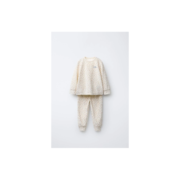 1 1/2-6 YEARS/ FLORAL VELOUR PYJAMAS