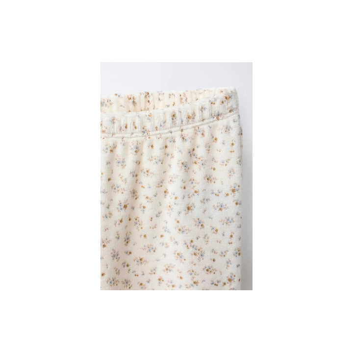 1 1/2-6 YEARS/ FLORAL VELOUR PYJAMAS