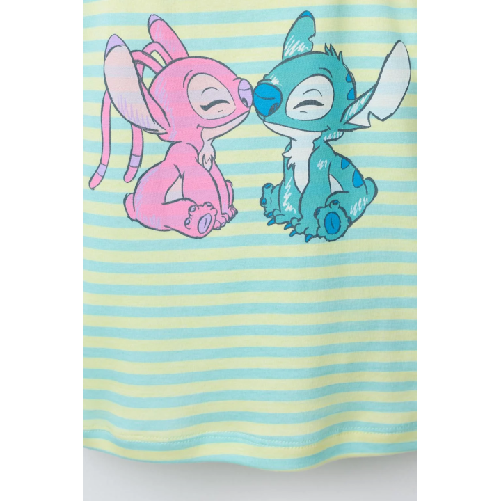 2-6 ЛЕТ/ ПИЖАМА, ФУТБОЛКА И ШОРТЫ-БЕРМУДЫ В ПОЛОСКУ STITCH & ANGEL © DISNEY