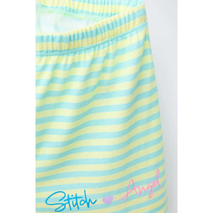 2-6 ЛЕТ/ ПИЖАМА, ФУТБОЛКА И ШОРТЫ-БЕРМУДЫ В ПОЛОСКУ STITCH & ANGEL © DISNEY