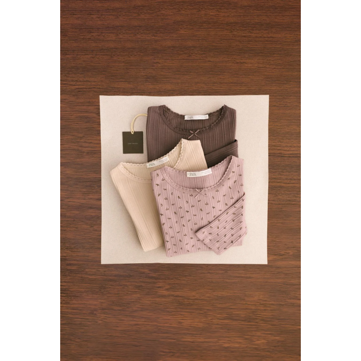 ZARA TIMELESS - НАБОР ИЗ ТРЕХ ФУТБОЛОК В РУБЧИК