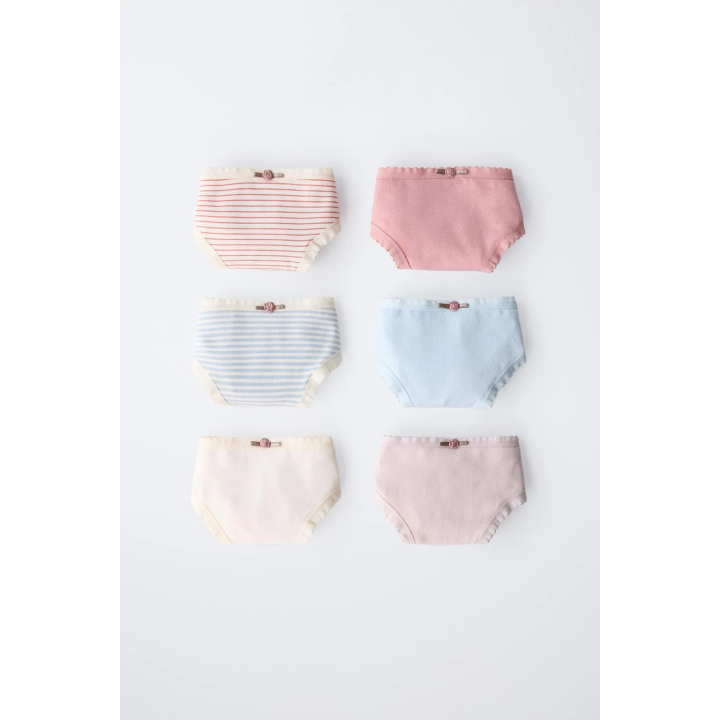 6–14 ЛЕТ/ НАБОР ИЗ ШЕСТИ ТРУСОВ С ЦВЕТОЧНЫМ ПРИНТОМ