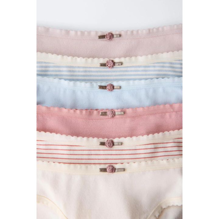 6–14 ЛЕТ/ НАБОР ИЗ ШЕСТИ ТРУСОВ С ЦВЕТОЧНЫМ ПРИНТОМ