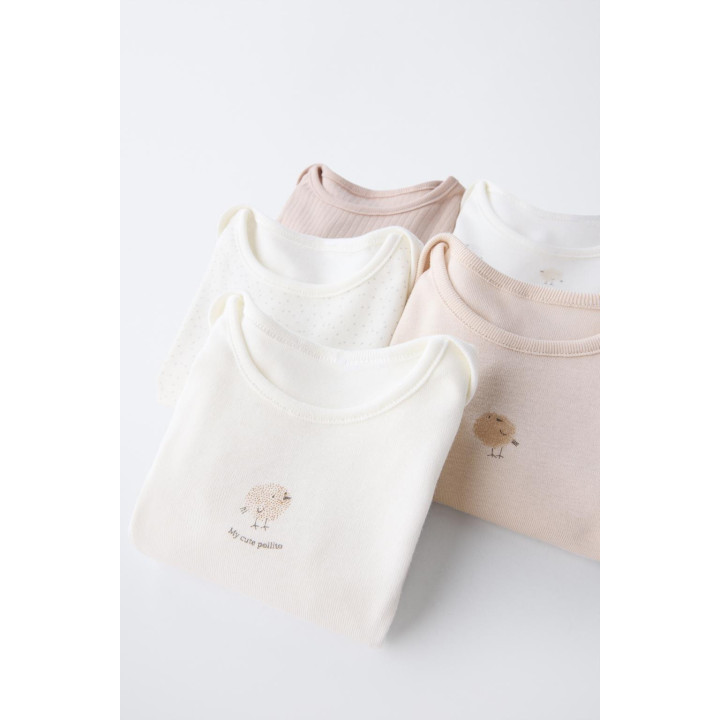 НАБОР ИЗ ПЯТИ БОДИ С ЦЫПЛЯТАМИ