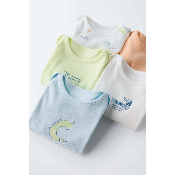 Набор из 5 боди с принтами щенков