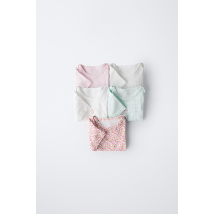 Набор из 5 боди с узорами