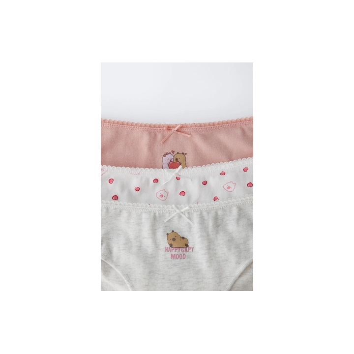 6-14 ЛЕТ/ НАБОР ИЗ ТРЕХ ТРУСОВ «КАПИБАРА КАПИФАН» ©