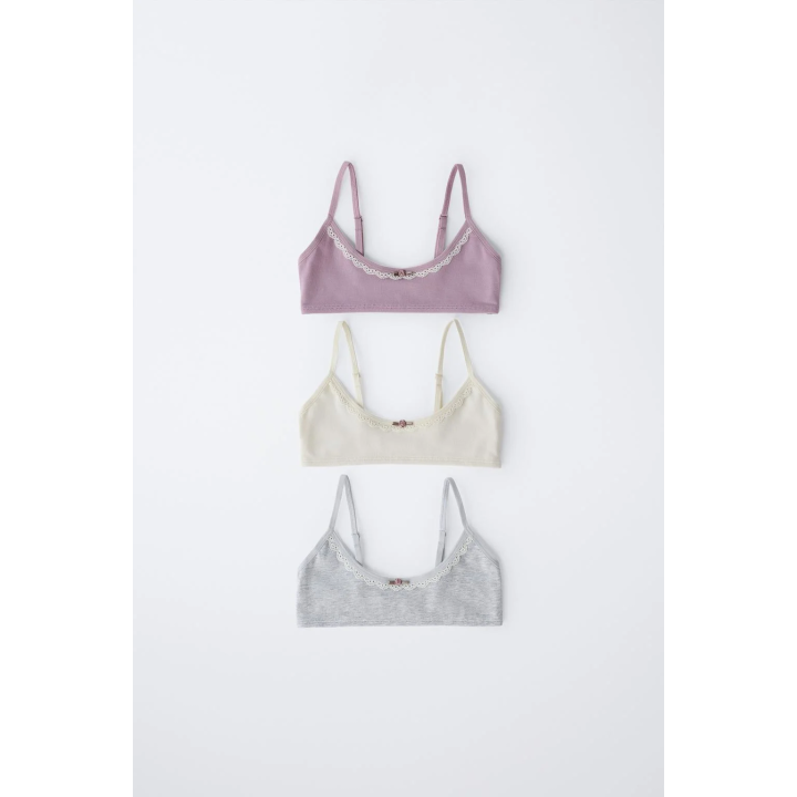 НАБОР ИЗ ТРЕХ ТОПОВ С КРУЖЕВОМ 9-14 ЛЕТ