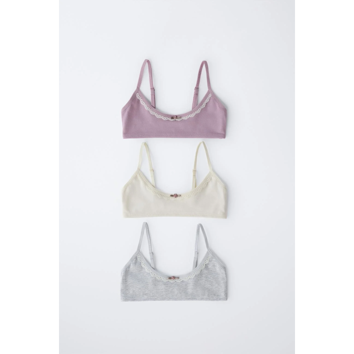 НАБОР ИЗ ТРЕХ ТОПОВ С КРУЖЕВОМ 9-14 ЛЕТ