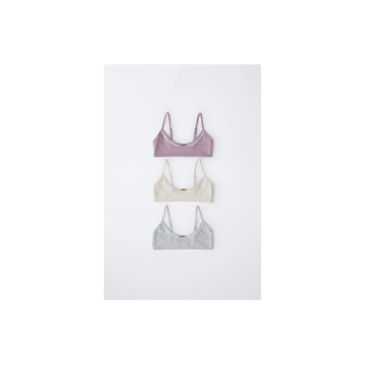 НАБОР ИЗ ТРЕХ ТОПОВ С КРУЖЕВОМ 9-14 ЛЕТ