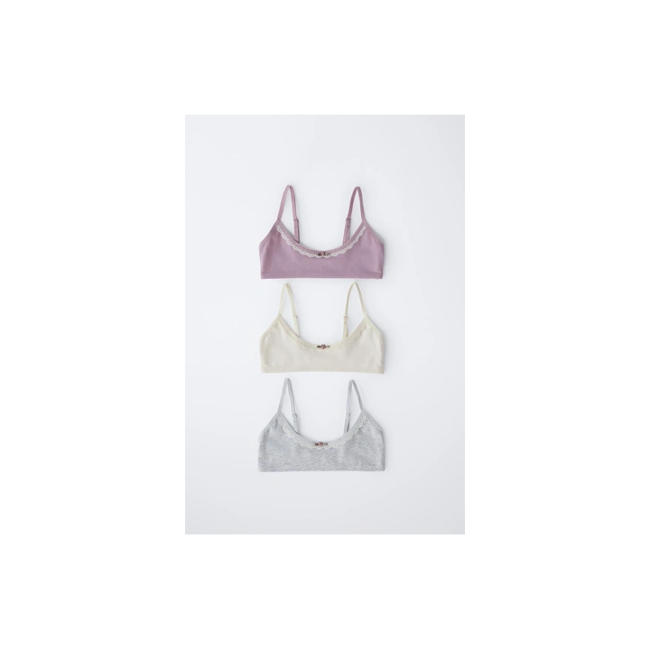 НАБОР ИЗ ТРЕХ ТОПОВ С КРУЖЕВОМ 9-14 ЛЕТ