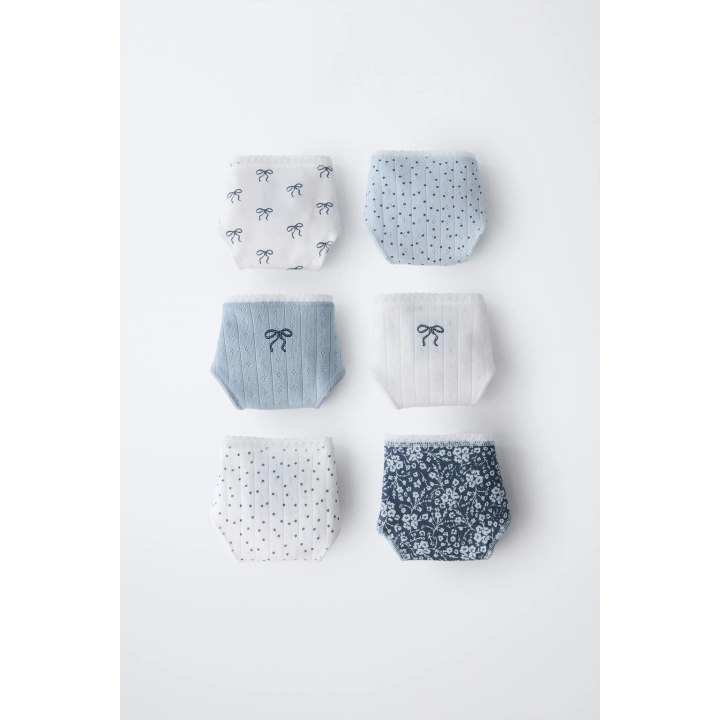 6–14 ЛЕТ/ НАБОР ИЗ ШЕСТИ ТРУСОВ С БАНТИКАМИ