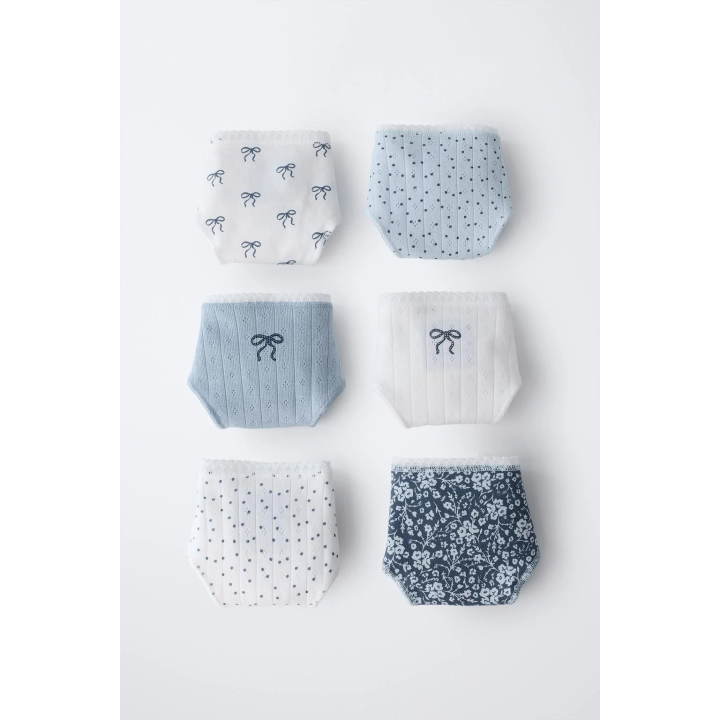 6–14 ЛЕТ/ НАБОР ИЗ ШЕСТИ ТРУСОВ С БАНТИКАМИ