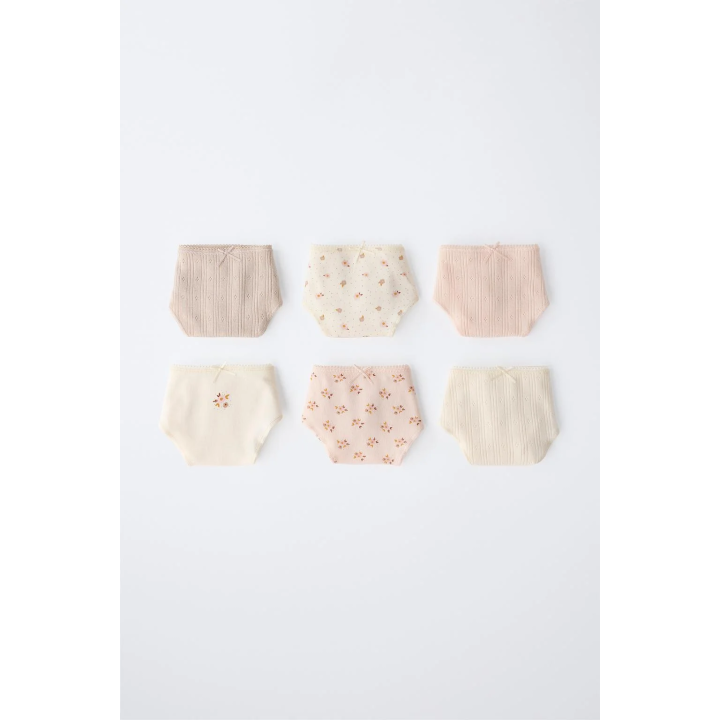 6-14 ЛЕТ/НАБОР ИЗ ШЕСТИ ТРУСОВ С ЦВЕТОЧНЫМ ПРИНТОМ