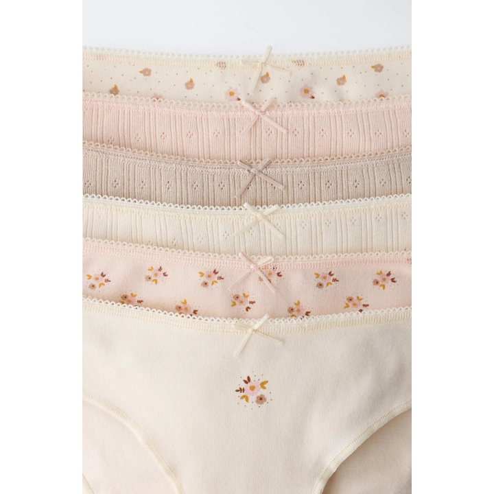 6-14 ЛЕТ/НАБОР ИЗ ШЕСТИ ТРУСОВ С ЦВЕТОЧНЫМ ПРИНТОМ