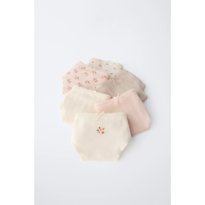 6-14 ЛЕТ/НАБОР ИЗ ШЕСТИ ТРУСОВ С ЦВЕТОЧНЫМ ПРИНТОМ