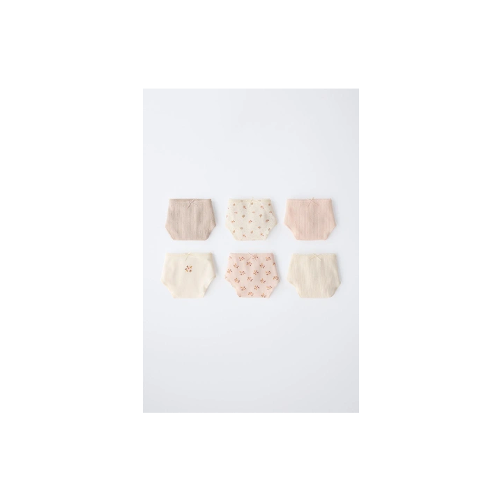 6-14 ЛЕТ/НАБОР ИЗ ШЕСТИ ТРУСОВ С ЦВЕТОЧНЫМ ПРИНТОМ