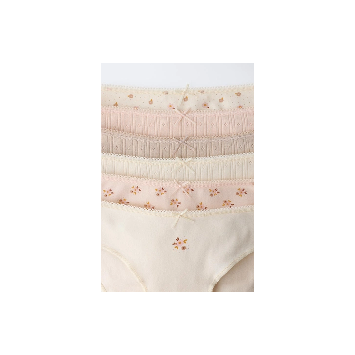 6-14 ЛЕТ/НАБОР ИЗ ШЕСТИ ТРУСОВ С ЦВЕТОЧНЫМ ПРИНТОМ