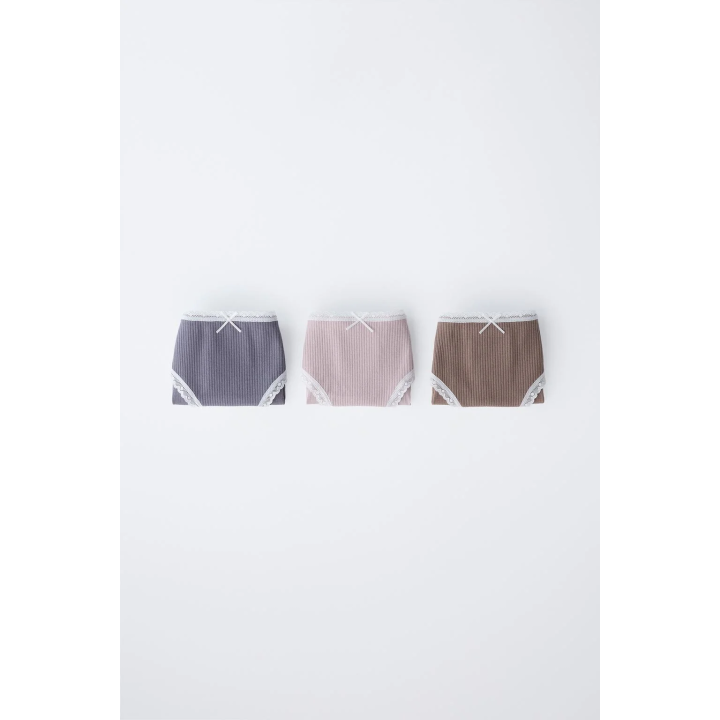 6-14 ЛЕТ/ НАБОР ИЗ ТРЕХ ТРУСОВ С КРУЖЕВОМ