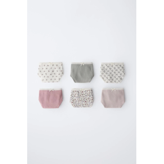 6–14 ЛЕТ/ НАБОР ИЗ ШЕСТИ ТРУСОВ С ЦВЕТОЧНЫМ ПРИНТОМ