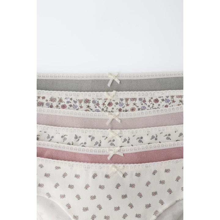 6–14 ЛЕТ/ НАБОР ИЗ ШЕСТИ ТРУСОВ С ЦВЕТОЧНЫМ ПРИНТОМ