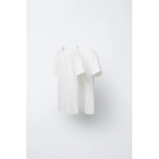 6–14 ЛЕТ/НАБОР ИЗ ДВУХ ОДНОТОННЫХ ФУТБОЛОК С КОРОТКИМИ РУКАВАМИ