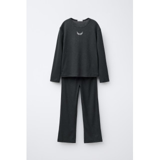 Пижама с вышивкой и блестками для детей от 6 до 14 лет