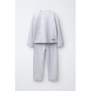 6-14 ЛЕТ/ВАФЕЛЬНАЯ ПИЖАМА С ЦВЕТОЧНЫМ ПРИНТОМ