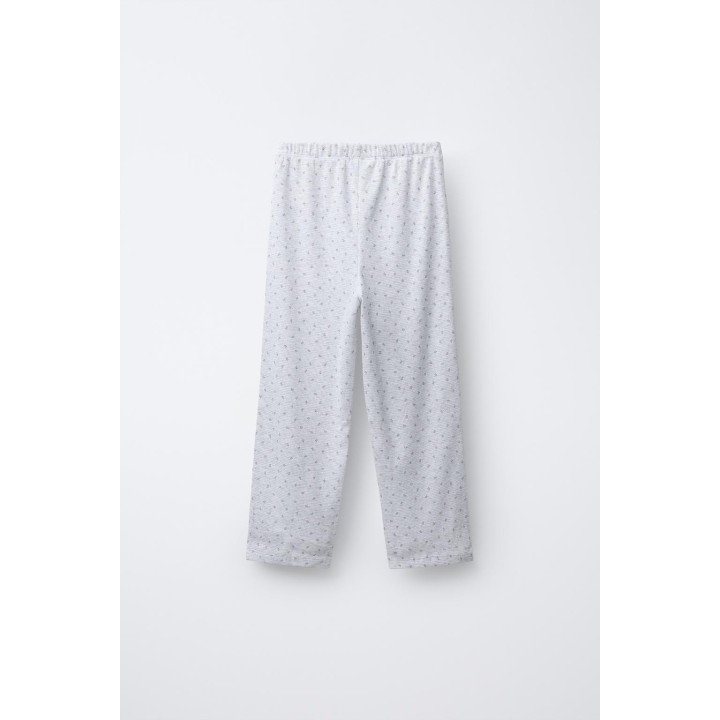 6-14 ЛЕТ/ВАФЕЛЬНАЯ ПИЖАМА С ЦВЕТОЧНЫМ ПРИНТОМ