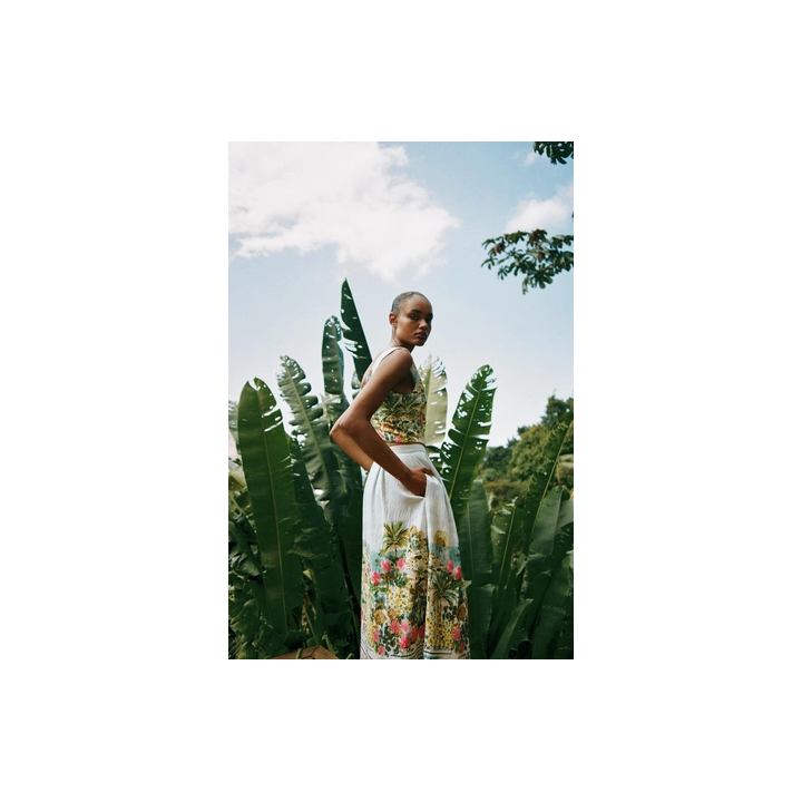 КОРОТКИЙ ТОП С ПРИНТОМ И УЗЛОМ