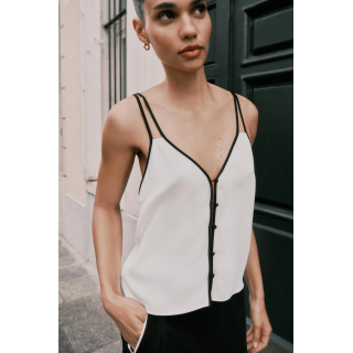 ТОП В БЕЛЬЕВОМ СТИЛЕ С КОНТРАСТНОЙ ОТДЕЛКОЙ