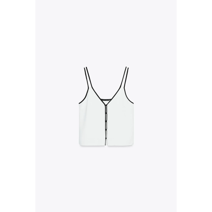 ТОП В БЕЛЬЕВОМ СТИЛЕ С КОНТРАСТНОЙ ОТДЕЛКОЙ