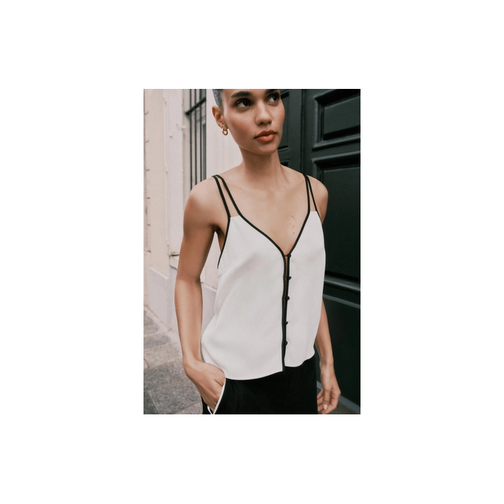 ТОП В БЕЛЬЕВОМ СТИЛЕ С КОНТРАСТНОЙ ОТДЕЛКОЙ