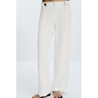 БРЮКИ СО ШЛЕВКАМИ И КОНТРАСТНОЙ СТРОЧКОЙ