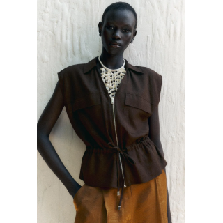 ЖИЛЕТ САФАРИ ИЗ ЛЬНА