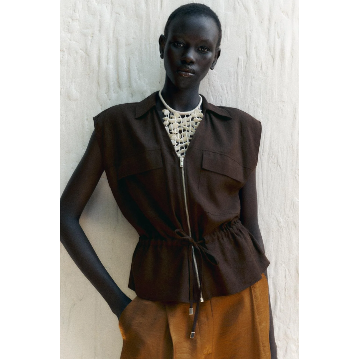 ЖИЛЕТ САФАРИ ИЗ ЛЬНА